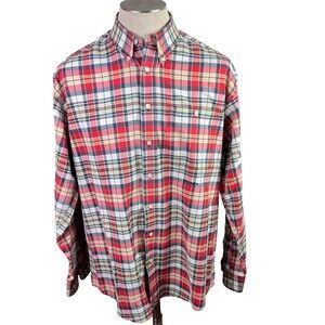 Cinch Men’s Plaid Button-Down Shirt Large Long Sleeve Western Cowboy Rodeo